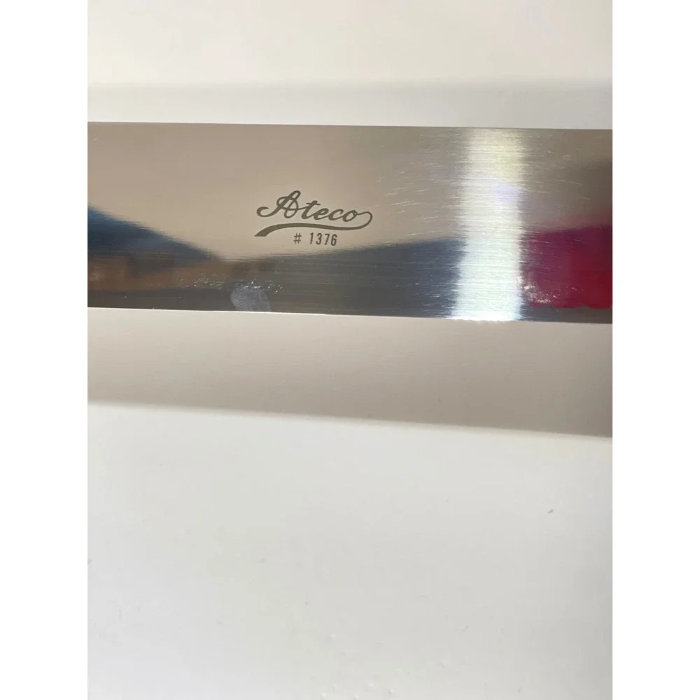 Ateco Straight Spatula 1376 Stainless Steel Wood Handle Cake Icing Tool Japan